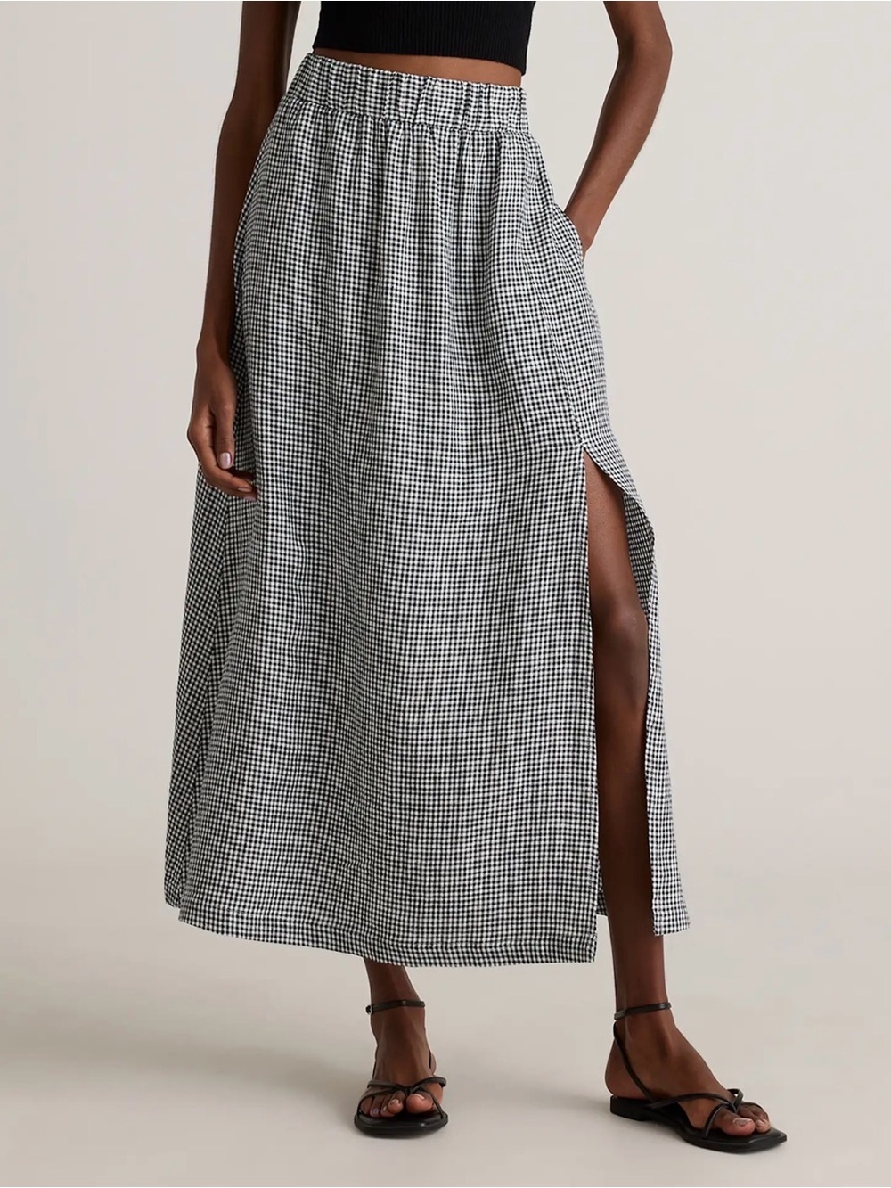 Quince 100% European Linen Maxi Skirt